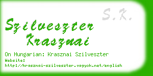 szilveszter krasznai business card